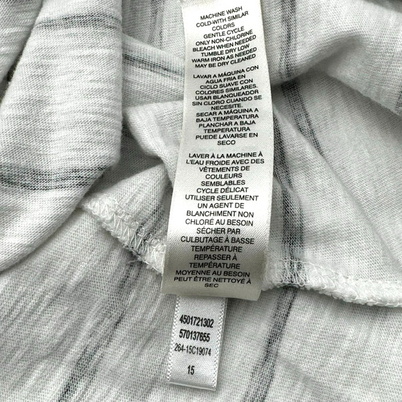 CHICO's Women's XL size 3 Weekends Striped 3/4 sleeve shirt top soft cotton EUC - Picture 5 of 5